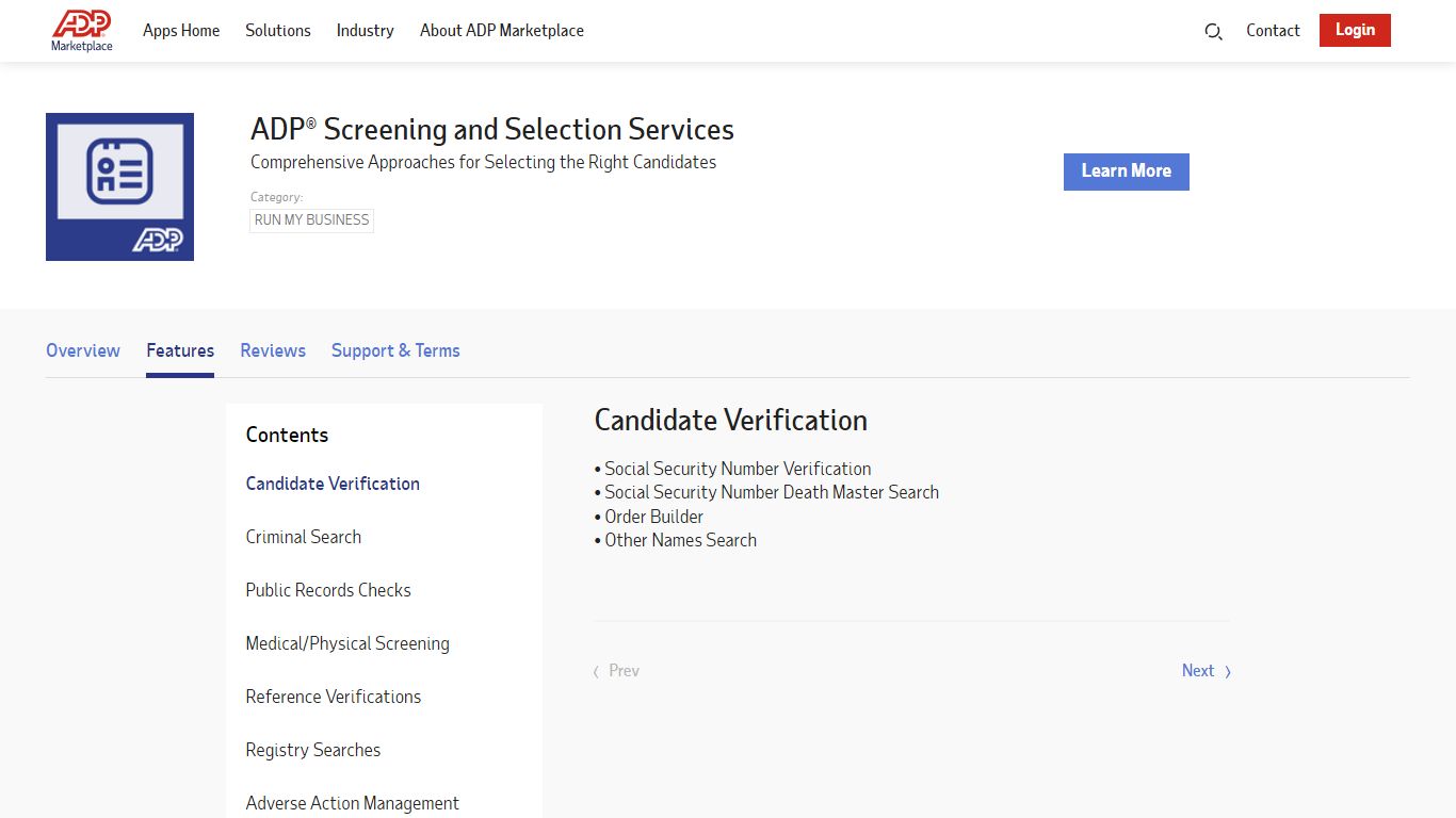 ADP® Screening and Selection Services | ADP Marketplace